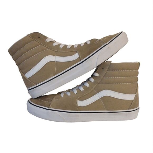 Vans Sk8 Hi Taos Taupe Canvas Suede Mix Skate Sneakers Men's Size 10.5 - Picture 10 of 15
